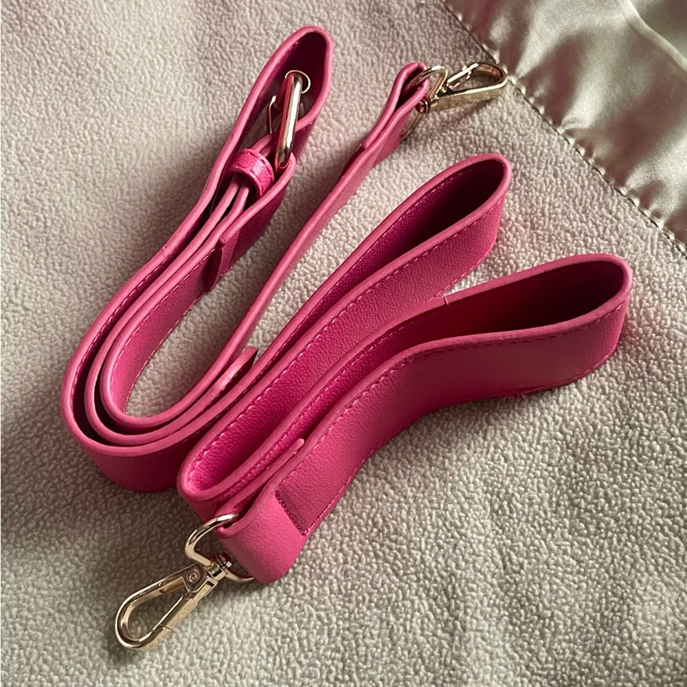 Bebe Pink Structured Tote Bag with Embossed Design - Picture 11 of 11